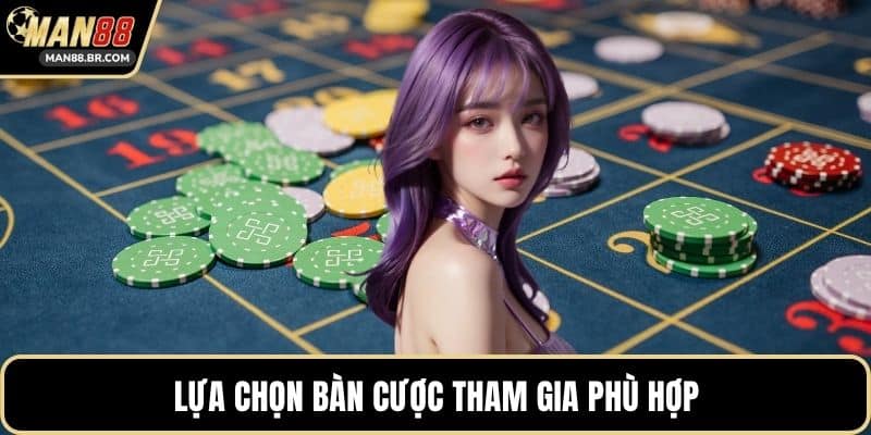 Lựa chọn bàn cược tham gia phù hợp