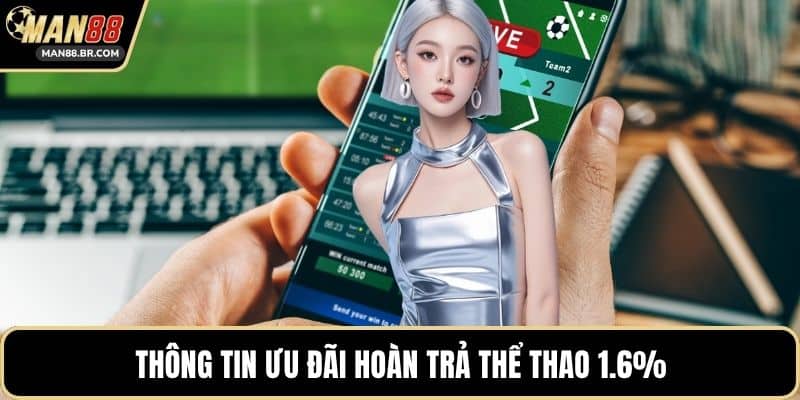 Thông tin ưu đãi hoàn trả thể thao 1.6%