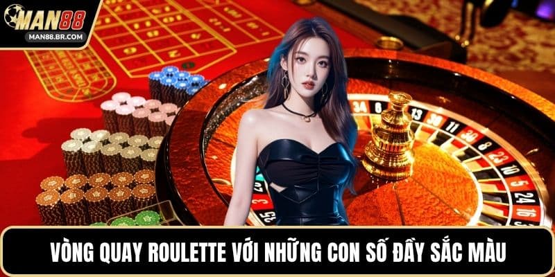 Vòng quay Roulette với những con số đầy sắc màu